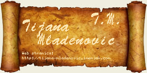 Tijana Mladenović vizit kartica